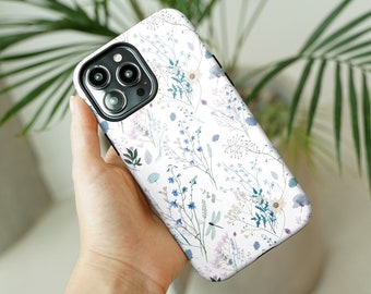 Coque iPhone SE Fleurs bohèmes Coque iPhone 13 Pro Max TOUGH / Boho Studio © / Coque esthétique MagSafe pour iPhone 14+