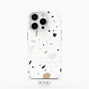 Light Terrazzo Phone Case for iPhone 16 Pro Max, iPhone 15, iPhone 14 Pro, Samsung Galaxy S23 Plus, Galaxy S22 Ultra, Google Pixel 8 Pro