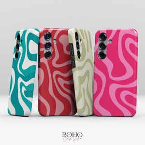 Trendige Wavy MagSafe Handyhülle passend für Samsung Galaxy S26 S25 S24 S23 S22 Plus Ultra