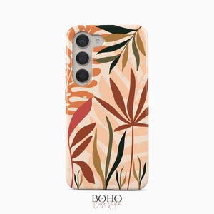 Abstrakte Blätter Handyhülle, passend für Samsung Galaxy S25 S24 S23 S22 Plus Ultra Ultra, iPhone 16 15 14 13 12 Pro Max Plus Mini, Pixel 9 Pro XL 8a