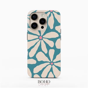 iPhone Case Retro Flowers  for iPhone 16 Pro Case, Samsung Galaxy S24 Case, iPhone 15 Pro Max, Galaxy S23 Plus, Pixel 8 Pro, iPhone 14 Case