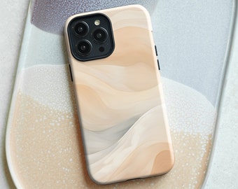 Minimalistic Creamy Waves iPhone 14 Pro Case iPhone 13 Pro Max TOUGH Case / Boho Studio © / Aesthetic MagSafe iPhone 14 Plus Case