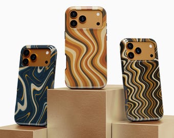 Retro Wave Patterns Phone Case for Xiaomi 15 14 13, Google Pixel 10 9a