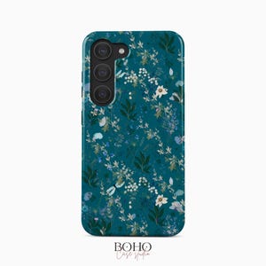Boho Floral Phone Case for Samsung Galaxy S24 Ultra Plus, iPhone 16 Pro Max