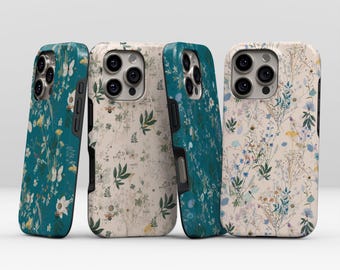 Cottagecore Wildflower Phone Case for iPhone 16 Pro Max, Google Pixel 10 Pro