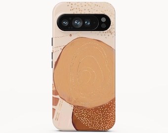 Funda para teléfono con diseño abstracto estilo boho para Google Pixel 9a y iPhone 16 Pro Max