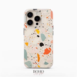 Colorful Terrazzo Phone Case: iPhone, Samsung Galaxy, Google Pixel