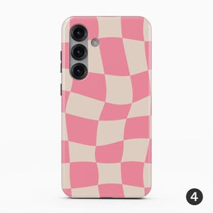 Funda MagSafe con diseño de cuadros ondulados para Samsung Galaxy S26, S25, S24, S23 y S22 Plus Ultra 4