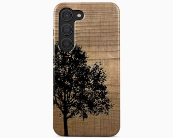 Funda para teléfono con diseño de árbol y vetas de madera para Samsung Galaxy S26 S25 S24 S23 Plus Ultra