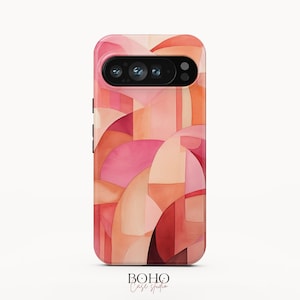 Watercolor Pink Shapes Phone Case for Google Pixel 8 Pro, Pixel 7, iPhone 15, iPhone 14 Pro Max, Galaxy S23 Plus, Galaxy S22 Ultra