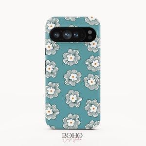 Boho Flower Floral Design Phone Case: iPhone, Samsung Galaxy, Google Pixel