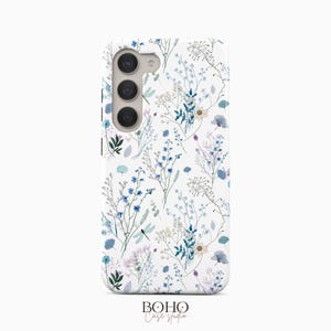 Samsung Galaxy S24 Ultra Plus、iPhone 16 Pro Max用ボヘミアンワイルドフラワースマホケース