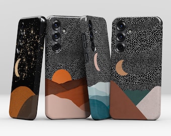 Funda MagSafe Celestial Boho Moon para Samsung Galaxy S26, S25, S24 y S23 Plus Ultra