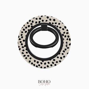 MagSafe iPhone Ring Halter | POLKA DOT | iPhone 16 Pro Max, iPhone 15 Pro, iPhone 14+, iPhone 13, iPhone 12 Mini