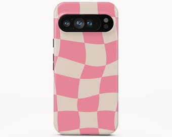 Pink Checkerboard Phone Case, Google Pixel, Samsung Galaxy, iPhone