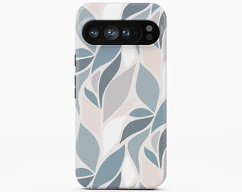 Blue Leaves Phone Case for Google Pixel 10 Pro XL, iPhone 17 Pro Max
