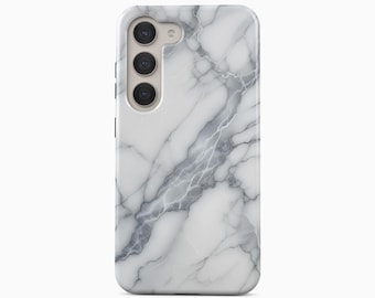White Marble Phone Case for Samsung Galaxy S26 S25 S24 S23 S22 Plus Ultra