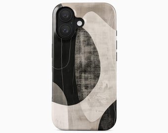 Abstract Neutral Boho Phone Case for iPhone, Samsung Galaxy & Google Pixel Cover, Neutral Tones