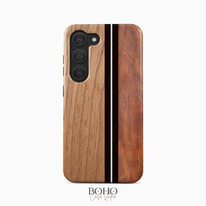Wood Stripe Phone Case for Samsung Galaxy S24 Ultra Plus, iPhone 16 Pro Max