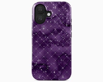 Lila Glam Handyhülle, Boho Chic iPhone, Samsung Galaxy, Google Pixel