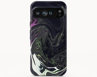 Funda para teléfono con diseño de remolino de mármol morado para Google Pixel 10 Pro XL, iPhone 18 Pro