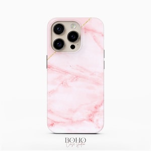 Pink Marble iPhone 16 Case iPhone 15 Pro Max TOUGH Case / Boho Studio © / Aesthetic MagSafe iPhone 14 Plus Case