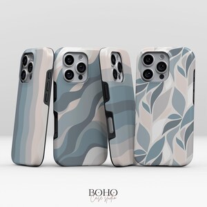 Blue Abstract Wave Phone Case for iPhone 17 Pro Max, Google Pixel 10 Pro