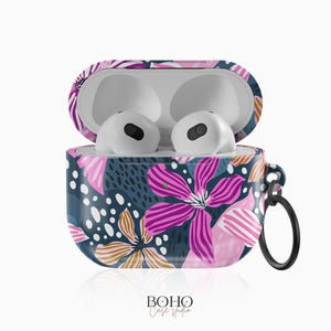AirPods Pro Case GROOVY FLOWERS PATTERN for AirPods 1st 2nd 3d Gen, Pro, Pixel Buds 2 Pro, Samsung Buds Pro 2, Live, Fe and more.