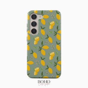 Lemon Pattern Phone Case for Samsung Galaxy S25 S24 S23 S22 Plus Ultra, iPhone 16 15 14 13 12 Pro Max Plus Mini, Pixel 9 Pro XL 8a