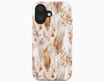Boho blommigt mobilskal för iPhone 14 Pro Max, Samsung Galaxy S24 Ultra Plus