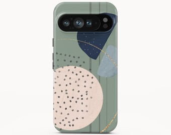 Funda para teléfono con formas abstractas, compatible con iPhone, Samsung Galaxy y Google Pixel.