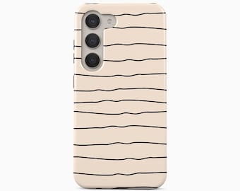 Black Stripes Phone Case, Samsung Galaxy, iPhone, Google Pixel