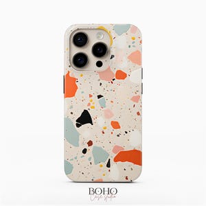 iPhone 16 Pro Max Case Colorful Terrazzo iPhone 15 Pro Case, Samsung Galaxy S23, Pixel 7 Pro, iPhone 14, Galaxy S22 Ultra, Pixel 6 Case