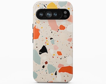 Färgglatt Terrazzo-mönster mobilskal till Google Pixel 10 Pro XL, iPhone 17 Pro
