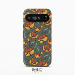 Greenery Flowers Phone Case for Google Pixel 9 Pro XL, Pixel 9a, 8a, Pixel 8 Pro, Pixel 7a, Pixel 7 Pro, Pixel 6a, Pixel 6 Pro