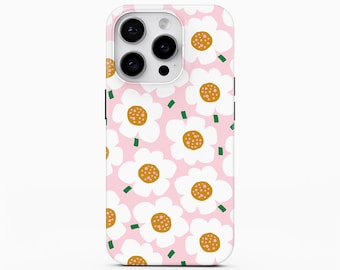 Capa para celular com flores rosa para iPhone 13 Pro Max e Samsung Galaxy S24 Ultra Plus
