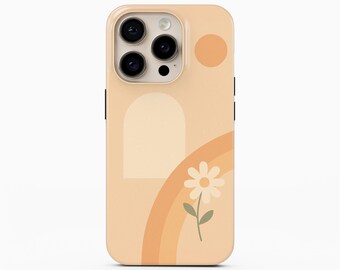 Custodia per telefono Boho Rainbow Flower per iPhone 16 Pro Max, Samsung Galaxy S24 Ultra