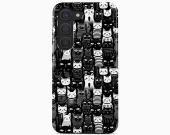 Cartoon Cats Phone Case for Samsung Galaxy S26 Ultra Plus, iPhone 14 Pro Max