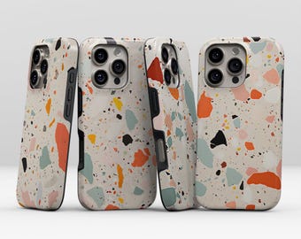 Terrazzo Marble Phone Case for iPhone 17 16 15 14 13 Pro Max Plus
