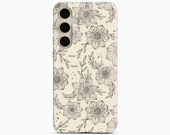 Dahlia Floral Phone Case for Samsung Galaxy S26 Plus Ultra, iPhone 14 Pro Max