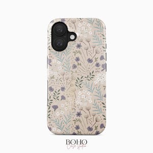 Funda para iPhone Wildflower Meadow / Pastel Floral Botánico Boho Resistente MagSafe / iPhone 17-12 Series