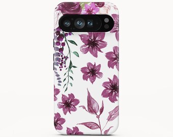 Floral Phone Case, Purple Flower Phone Cover