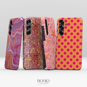 Custodia MagSafe con motivo boho giocoso per Samsung Galaxy S26 S25 S24 S23 Plus Ultra