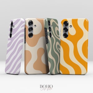 Coque MagSafe rétro ondulée pour Samsung Galaxy S26 S25 S24 S23 S22 Plus Ultra