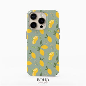 Lemon Pattern Phone Case: iPhone, Samsung Galaxy, Google Pixel