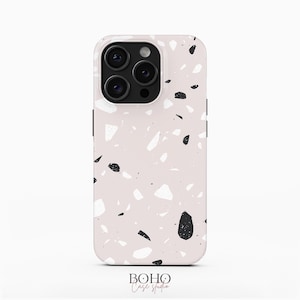Beige Terrazzo Phone Case for iPhone 16 Pro Max, iPhone 15, iPhone 14 Pro, Samsung Galaxy S23 Plus, Galaxy S22 Ultra, Google Pixel 8 Pro