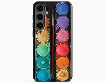 Watercolor Palette Phone Case for Samsung Galaxy S25 S24 S23 S22 Plus Ultra, iPhone 16 15 14 13 12 Pro Max Plus Mini, Pixel 9 Pro XL 8a