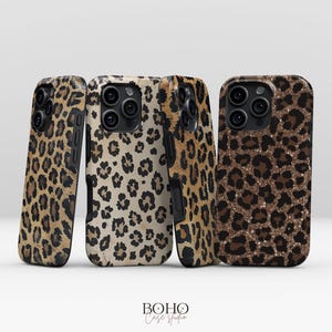 Leopard Print Phone Case for iPhone 17 16 15 14 13 Pro Max Plus