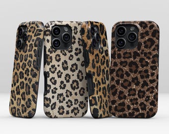 Leopard Print Phone Case for iPhone 17 16 15 14 13 Pro Max Plus