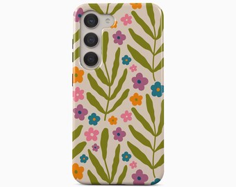 Floral Leaves Phone Case for Samsung Galaxy S26 S25 S24 S23 S22 Plus Ultra